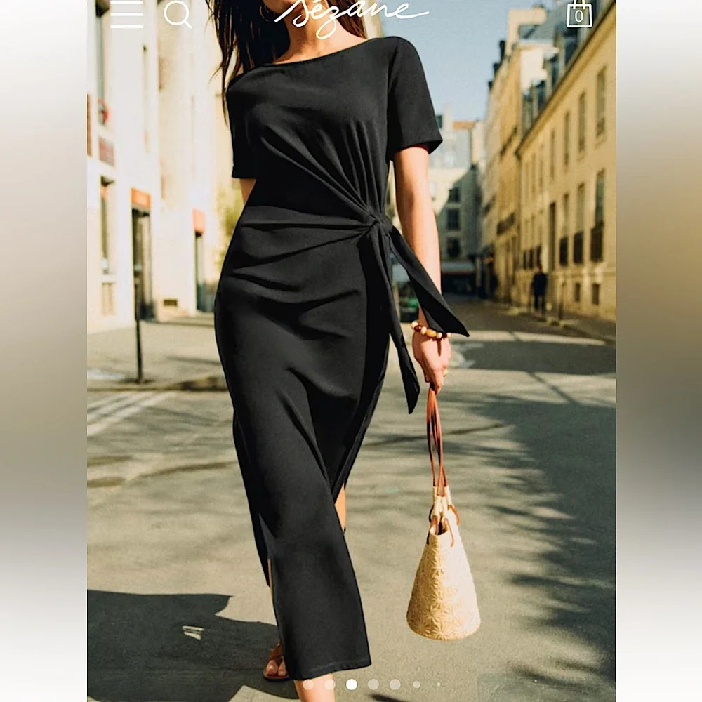 Sezane Pippa dress in black - Picture 1 of 7